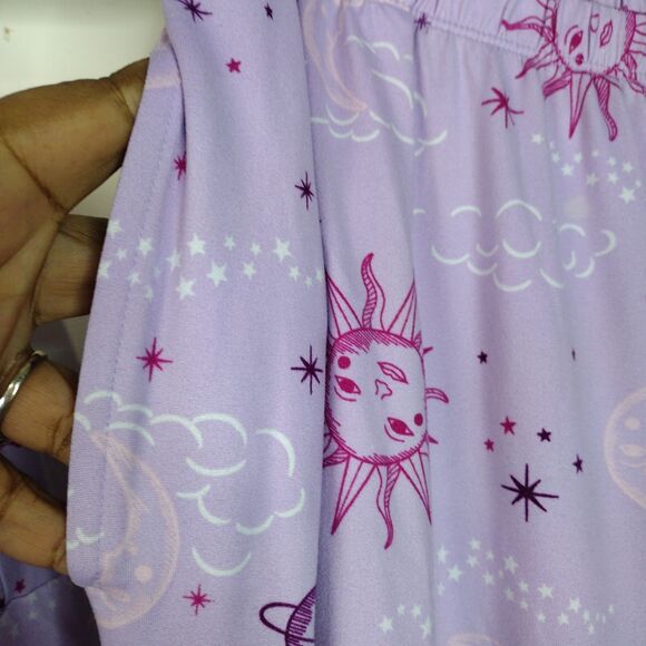 Joyspun 2pc Pajamas Set Moon Stars Top Pants Womens Size XL Purple Pink - Picture 4 of 7